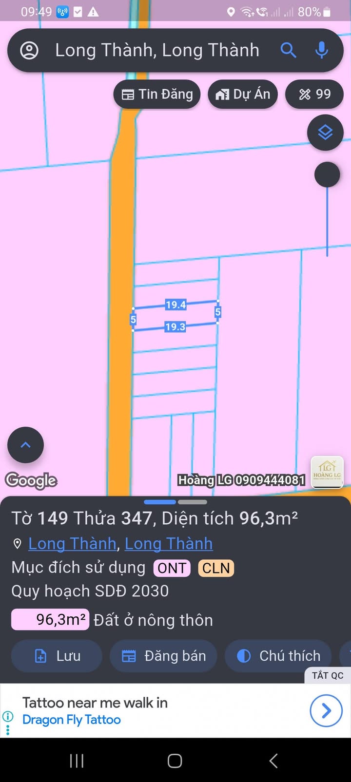 Đất thổ cư Sân bay Long Thành 97m² giá 1 tỷ - Sổ riêng chính chủ!