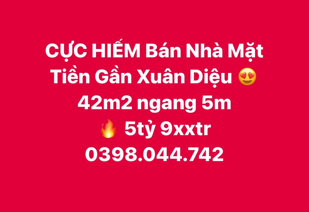 Nhà mặt tiền Đường Xuân Diệu, Quy Nhơn 42m² giá 5.9 tỷ - Cơ hội vàng không thể bỏ lỡ!