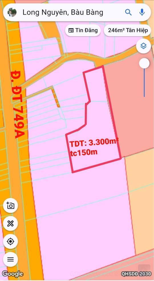 Đất nền Long Nguyên Bàu Bàng 3300m² - Giá tốt không thể bỏ lỡ!