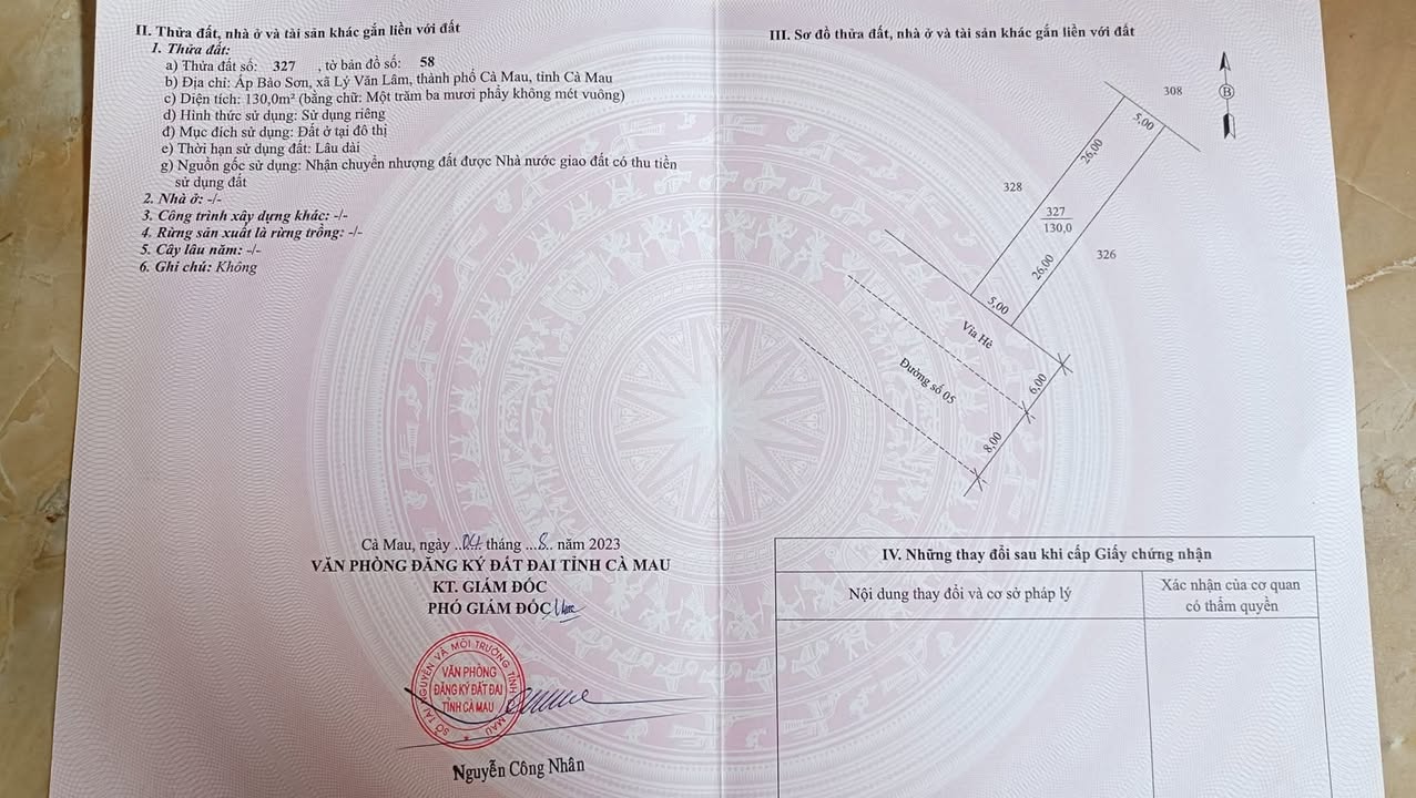 Đất nền KĐT Hoàng Tâm Cà Mau 130m² - View sông tuyệt đẹp!