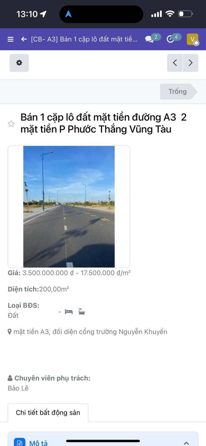 Đất mặt tiền đường A3, Vũng Tàu 200m² - Kinh doanh sầm uất, giá thương lượng!