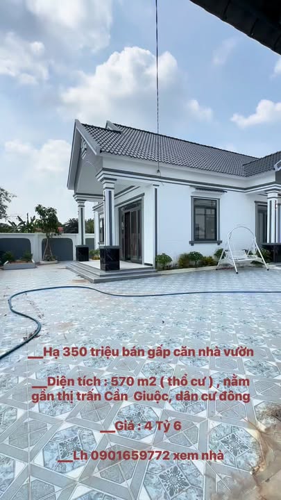 Bán gấp nhà vườn 570m² tại Thị trấn Cần Giuộc - Giá chỉ 4.6 tỷ!
