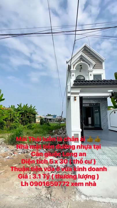 Nhà mặt tiền đường nhựa Cần Giuộc 150m² giá 3.1 tỷ - Đầu tư sinh lời ngay!