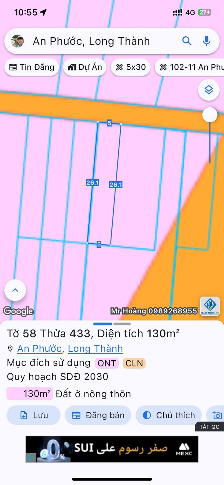 Đất nền dự án 77ha, An Phước, 130m² giá 2 tỷ - Đầu tư sinh lời ngay!