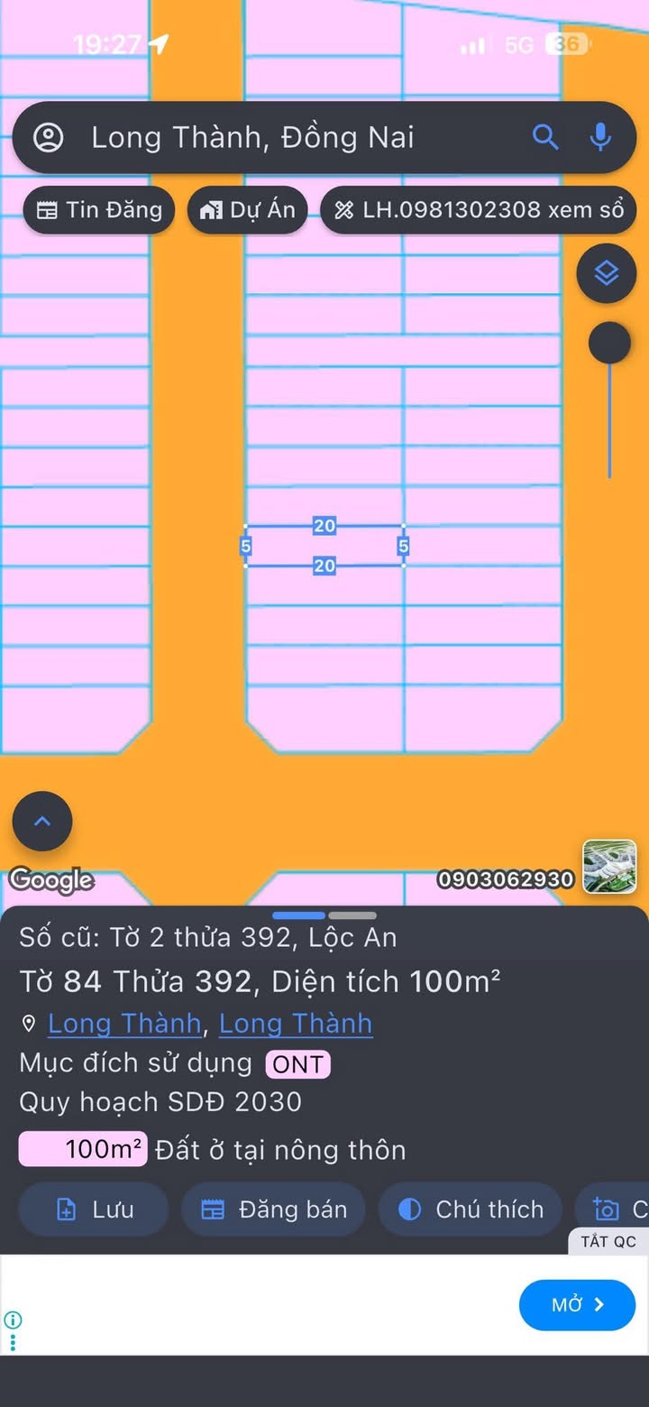 Đất nền sân bay Long Thành 200m² - Sổ riêng thổ cư 100%!