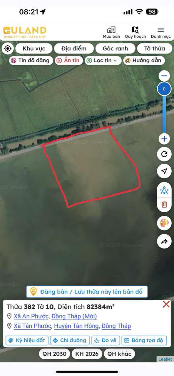 Đất ruộng 14.000m² xã Tân Phước, huyện Tân Hồng, giá 1.68 tỷ - Đầu tư sinh lời tốt!