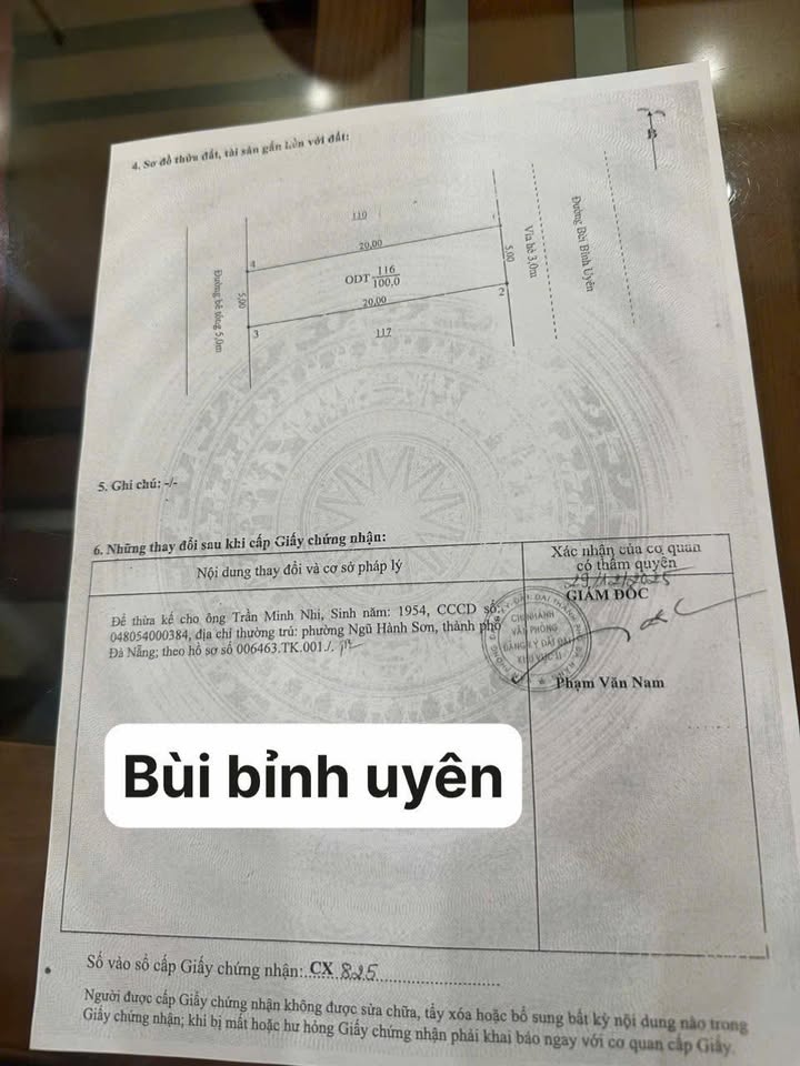 Đất nền đường Bùi Bỉnh Uyên B2.4, Q. Ngũ Hành Sơn, Đà Nẵng - 100m² chỉ 5.5 tỷ!