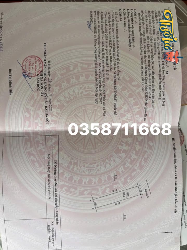 Đất thổ cư 81m² tại Xã Cổ Đông, Sơn Tây - Giá thỏa thuận cực kỳ thiện chí!