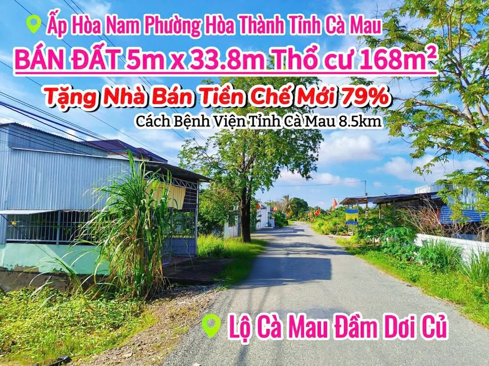 Nhà bán Đầm Dơi, Cà Mau 168m² giá 730 triệu - Đầu tư sinh lời ngay!