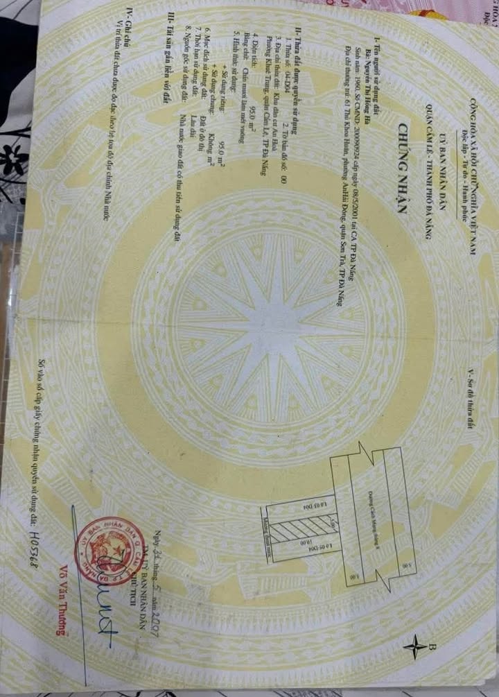 Bán lô đất mặt tiền đường Cách Mạng Tháng Tám, Khuê Trung, 95m² - Đầu tư sinh lời tốt!