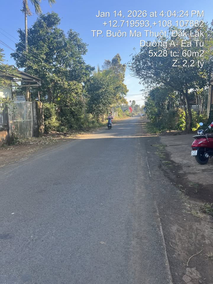 Đất nền mặt tiền Đường A, xã Ea Tu 140m² giá 2.2 tỷ - Đầu tư sinh lời tốt!