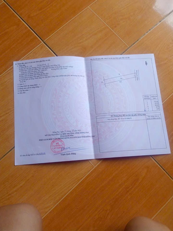 Đất nền 1200m² xã Xuân Đường giá 1 tỷ - Gần sân bay Long Thành!