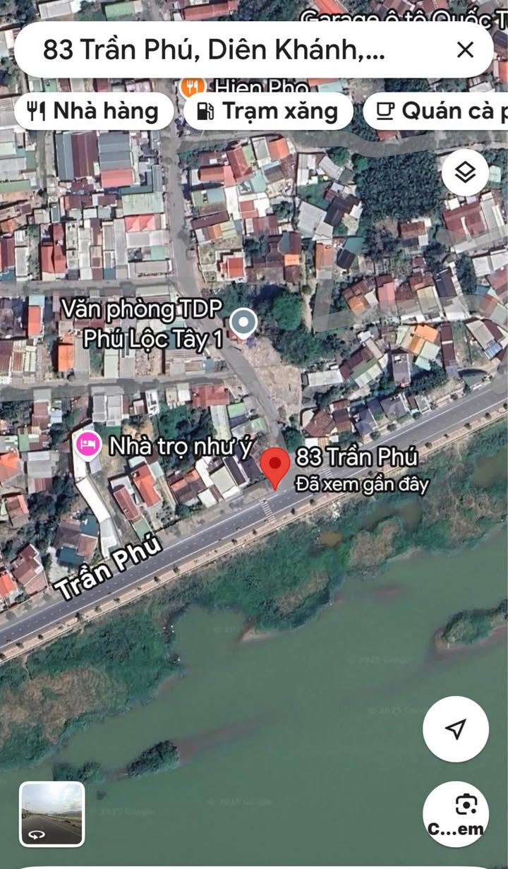 Đất mặt tiền Trần Phú, Diên Khánh 108m² - 114m², Giá tốt, View sông thoáng mát!