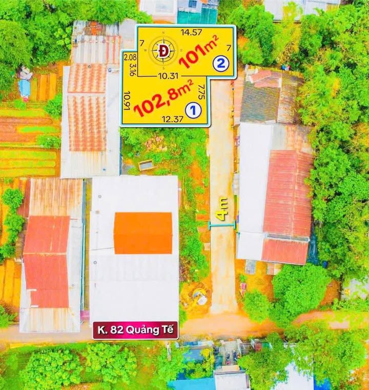 Đất liền kề Kiệt 82 Quảng Tế, Phường Thuỷ Xuân 102.8m² giá 1.78 tỷ - Vị trí đẹp, giao thông thuận lợi!