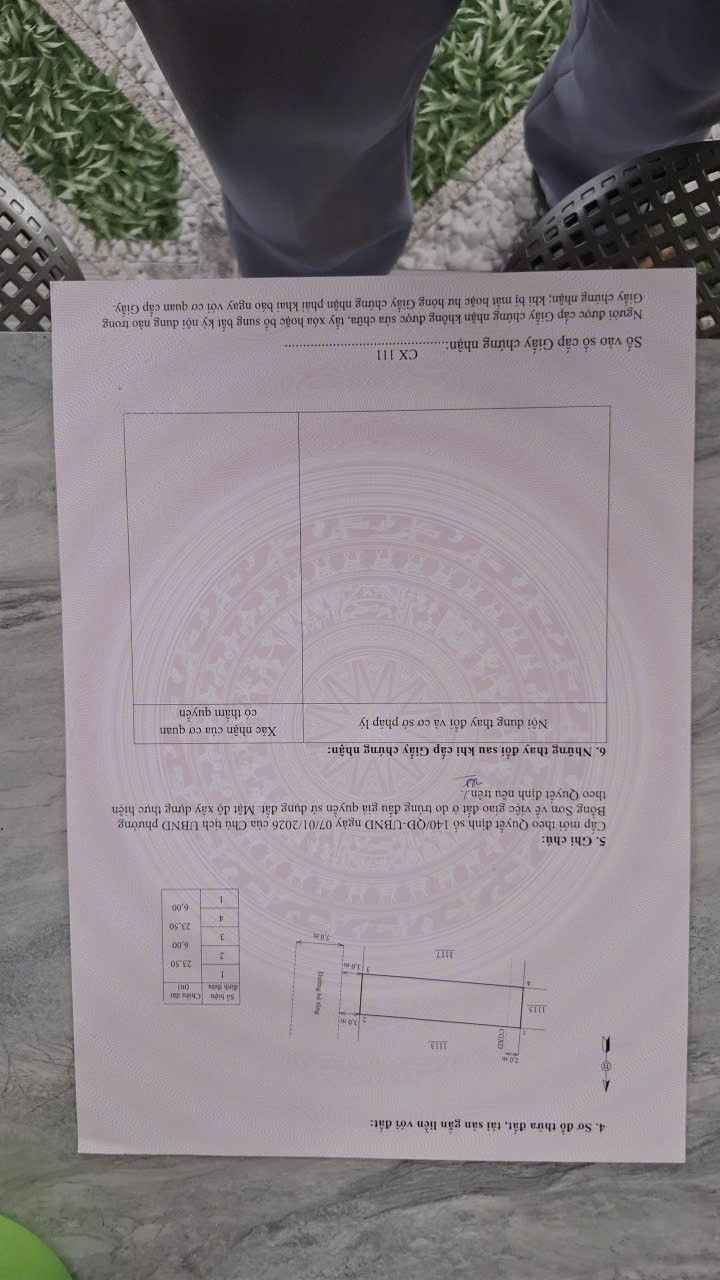 Đất nền 141.000m² tại Phường Bồng Sơn, Thị xã Hoài Nhơn - Giá chỉ 500 triệu VND