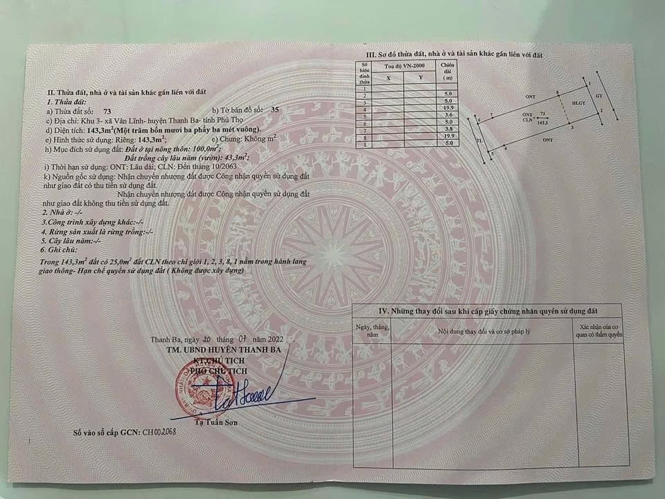 Đất thổ cư khu 3 Vân Lĩnh 143m² giá thỏa thuận - Tiềm năng sinh lời cao!