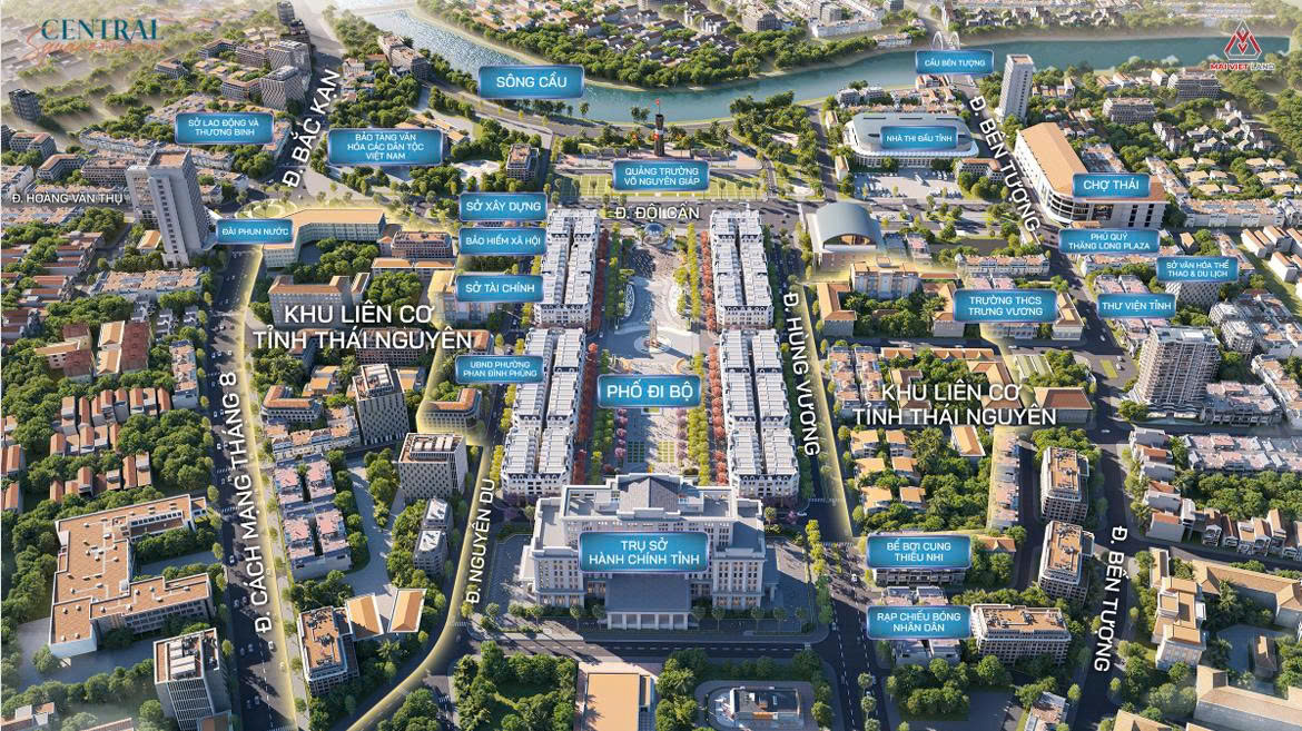 Shophouse Central Square Thái Nguyên 66.400m² giá 20 tỷ - Đầu tư sinh lời bền vững!