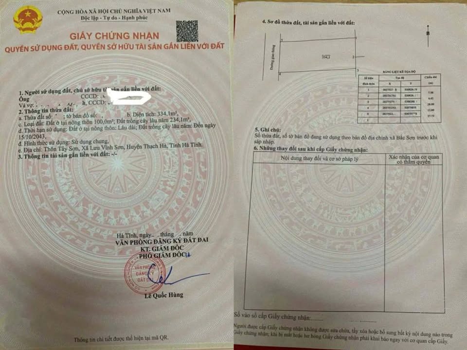 Đất thổ cư Thôn Tây Sơn, Xã Thượng Lộc, 334m² giá 2.5 tỷ - Sổ đỏ chính chủ!
