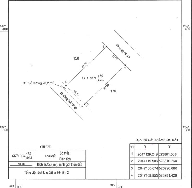 Lô đất đẹp tại phường Đậu Liêu – Hồng Lĩnh 364m² - Đầu tư sinh lời cao!