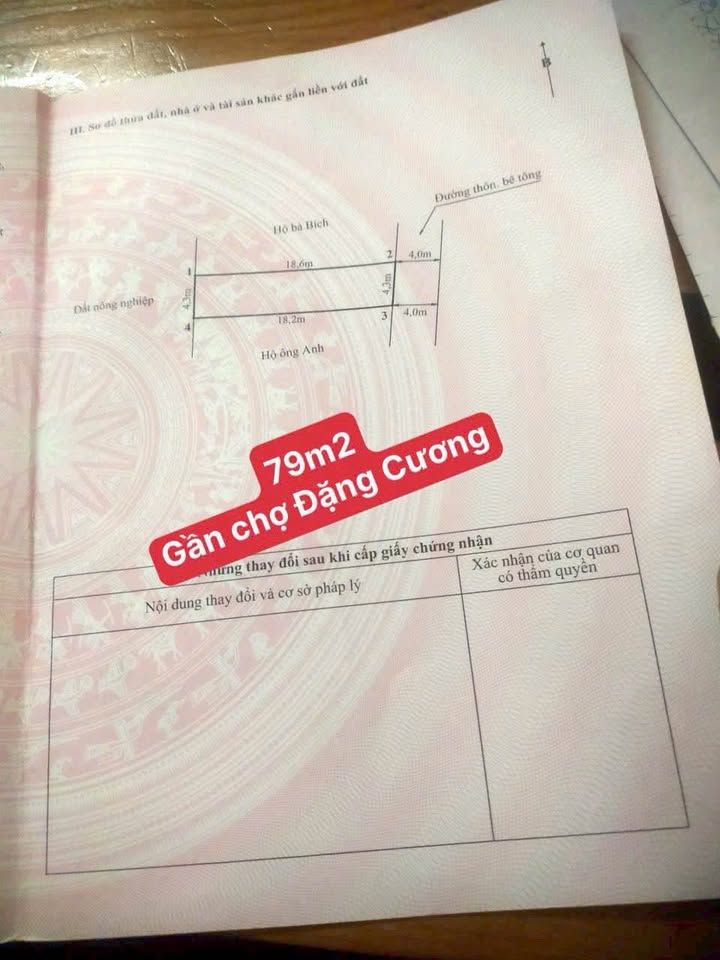 Nhà bán quận An Dương, Hải Phòng 79m² giá 1.62 tỷ - Vị trí đắc địa gần chợ Đặng Cương!