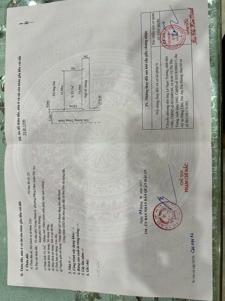 Đất lô góc mặt đường Trung Hành, Hải An, Hải Phòng 51.7m² giá 6.2 tỷ - Kinh doanh thuận lợi!