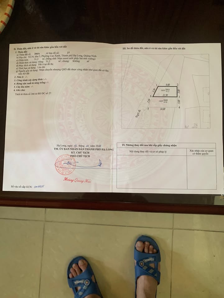 Đất nền 51,2m² Phường Cao Xanh - Giá thỏa thuận, tặng nhà cấp 4