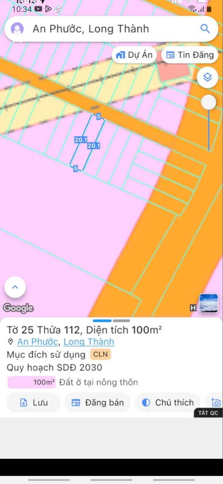 Đất nền ấp 7 An Phước 100m² - Đường bê tông sạch sẽ, giá tốt!