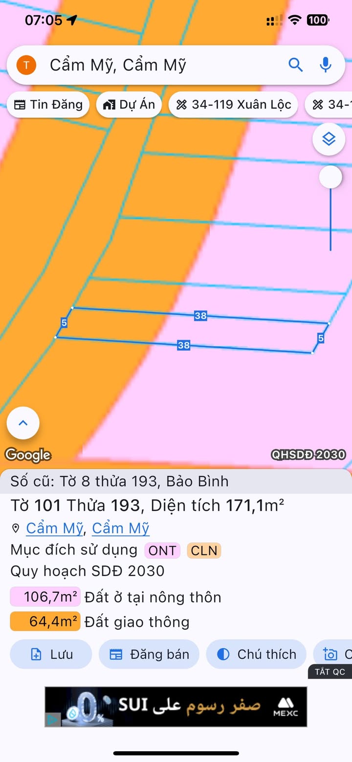 Đất nền mặt tiền Nhân Nghĩa, Xuân Đông 190m² giá chỉ 1.xx tỷ - Kinh doanh thuận lợi!