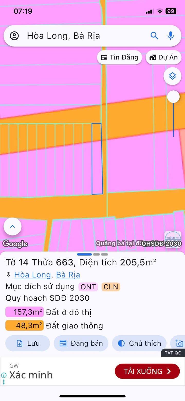 Đất nền mặt tiền đường 46B, Phường Long Tâm, 200m² - Giá thương lượng hấp dẫn!