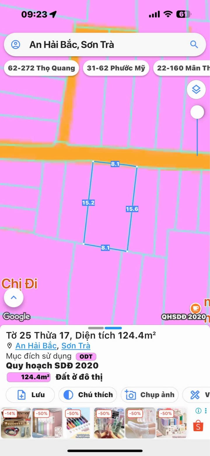 Đất nền Kiệt Ô Tô Chính Hữu, Phước Mỹ, 120m² giá 9.6 tỷ - Vị trí đầu tư lý tưởng gần biển!