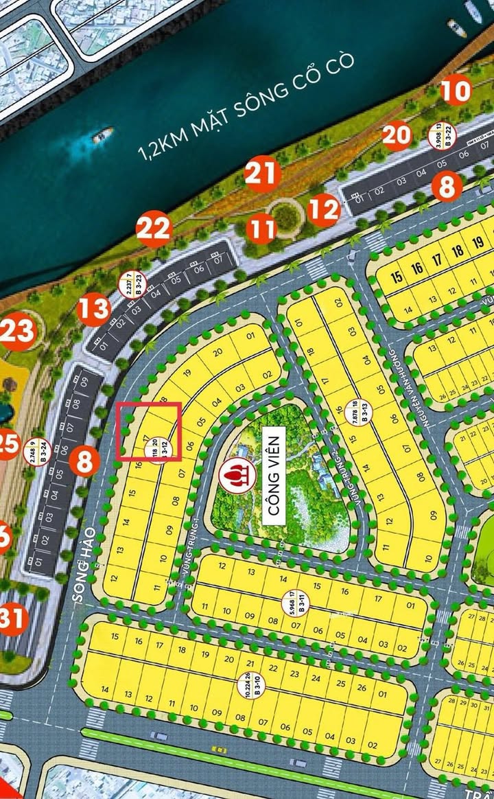 Đất mặt tiền đường Song Hào, Phú Mỹ An 469m² giá 25 tỷ - Cơ hội đầu tư hấp dẫn!