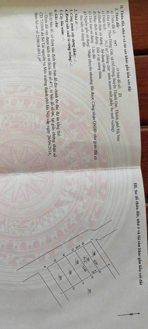 Đất nền 51,3m² Đỗ Động, Hà Đông giá chỉ 3 tỷ - Tiềm năng sinh lời cao!