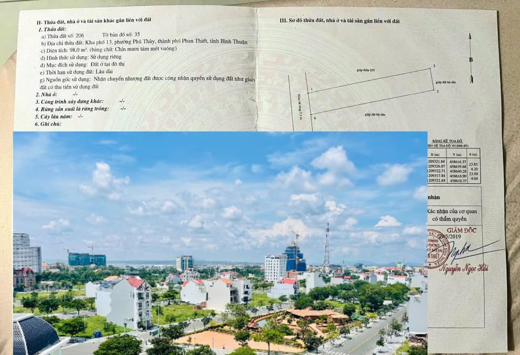 Đất nền hẻm ô tô Phú Thủy, Phan Thiết 98m² giá 1.6 tỷ - Đầu tư sinh lời cao!