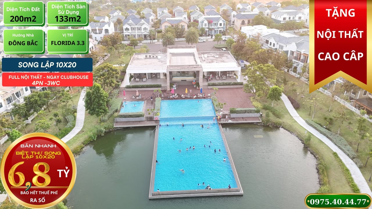 Biệt thự Song Lập Novaworld Phan Thiết 200m² giá 6.8 tỷ - Sẵn sàng vào ở ngay!