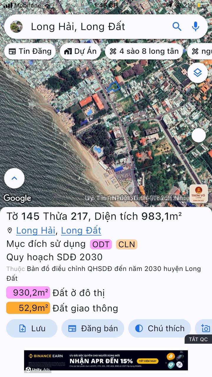 FrontHouse Long Hải 985m² giá 38 tỷ - Đầu tư sinh lời ngay gần biển!