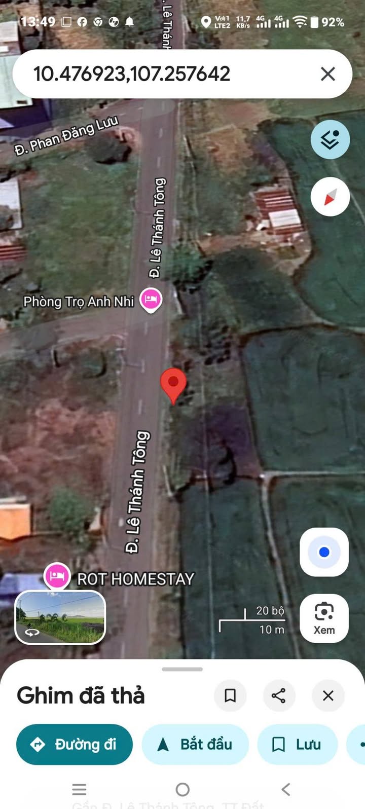 Đất nền mặt tiền Lê Thánh Tông, Thị trấn Đất Đỏ, 15.625m² - Cơ hội đầu tư vàng!