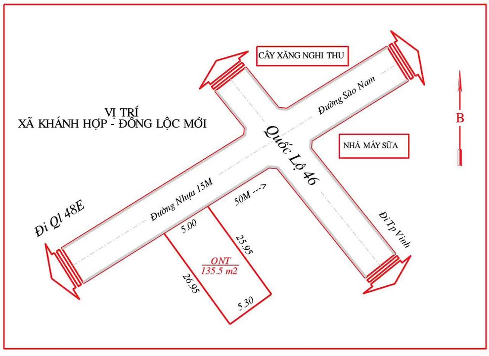 Đất nền tại xóm Thống Nhất, xã Khánh Hợp, Nghệ An 135m² giá 2.9 tỷ - Cơ hội đầu tư hấp dẫn!