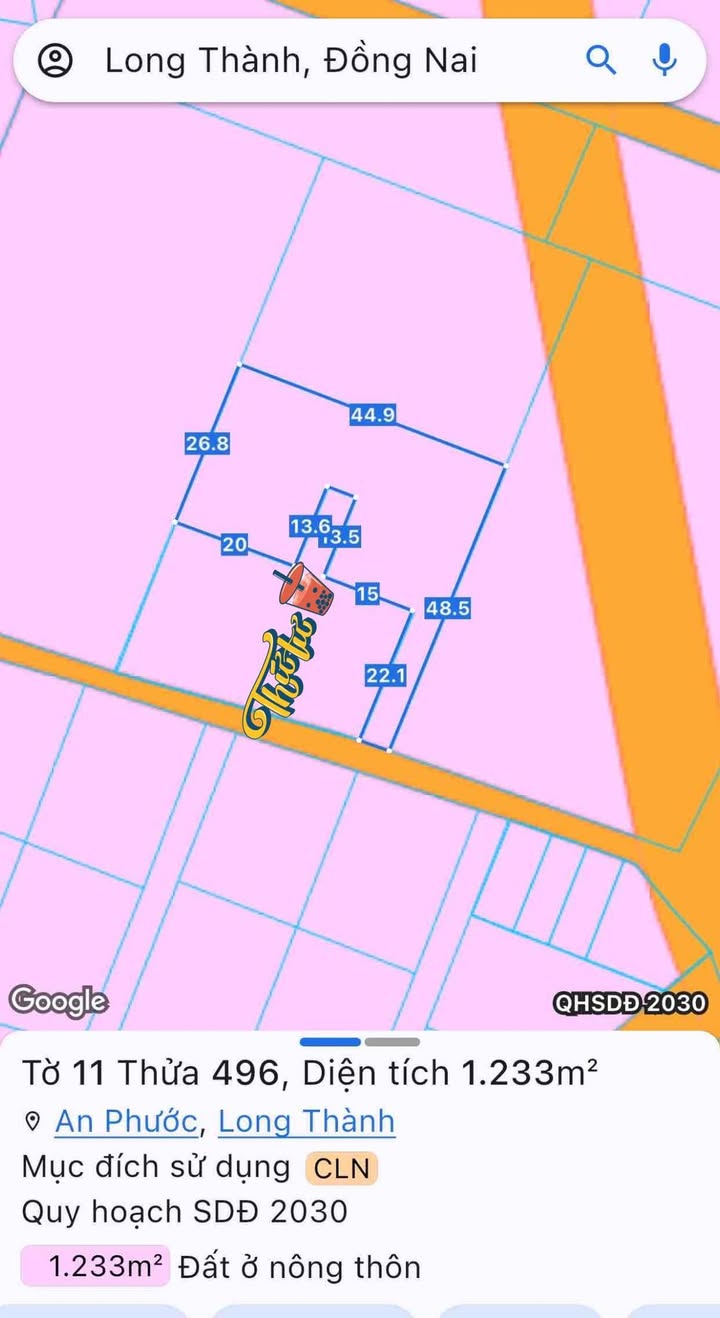 Đất nền tại FO, An Phước, Long Thành, Đồng Nai 100m² - Sổ thổ cư 100%!