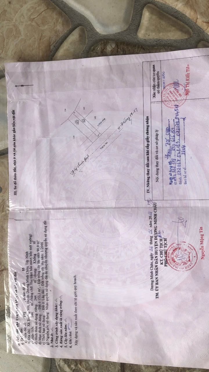 Đất nền Dương Minh Châu 240m² giá 1 tỷ - Mặt tiền đường 784, kinh doanh thuận lợi!