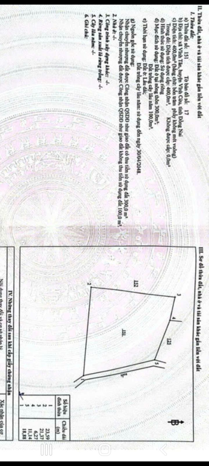 Đất nền 400m² Vĩnh Tân - Giá 1.2 tỷ - Sổ hồng chính chủ