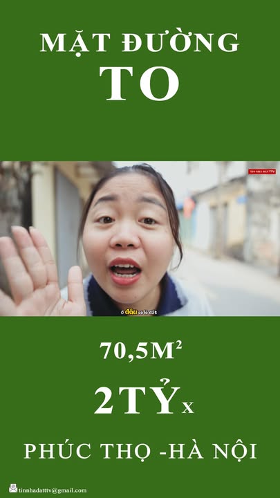 Đất mặt đường lớn tại Phúc Thọ 70,5m² giá chỉ 2 tỷ - Cơ hội đầu tư hiếm có!