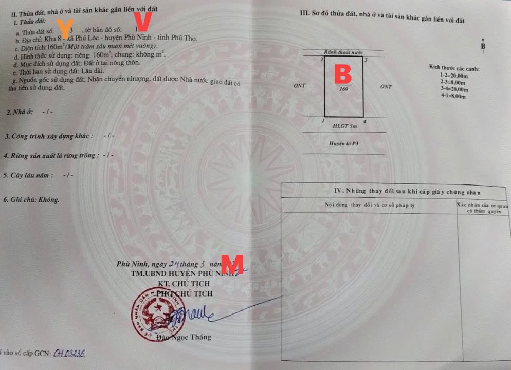 Đất nền khu 8 xã Phú Lộc 160m² giá 1 tỷ - Đầu tư sinh lời ngay!