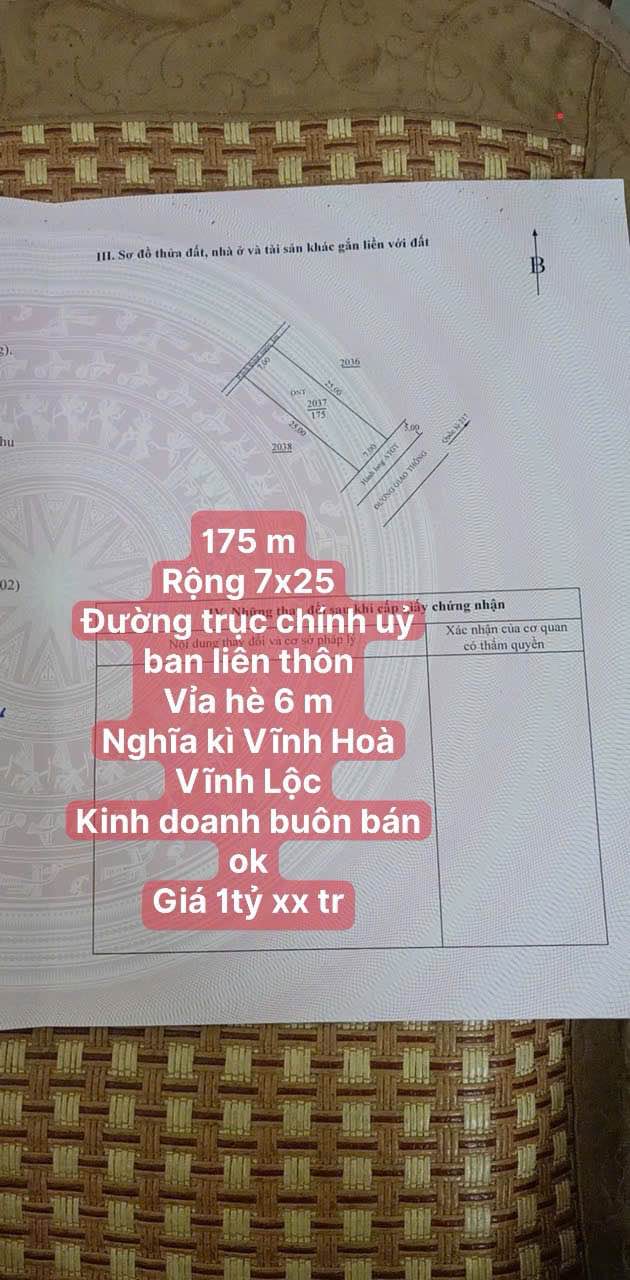 Đất nền Nghĩa Kì Vĩnh Hoà 175m² chỉ 1 tỷ - Đầu tư sinh lời ngay!