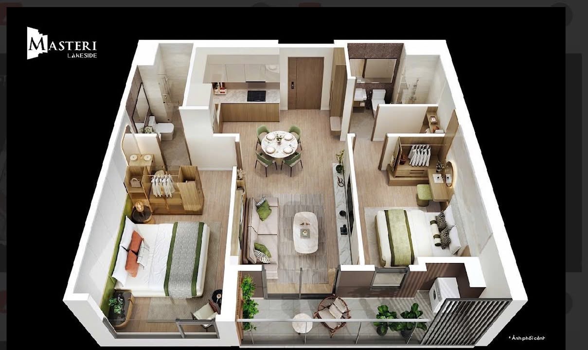 Căn hộ The Lakeside Toà U38A Gia Lâm 66.4m² giá 5.9 tỷ - Sẵn sàng nhận nhà đầu năm 2027!