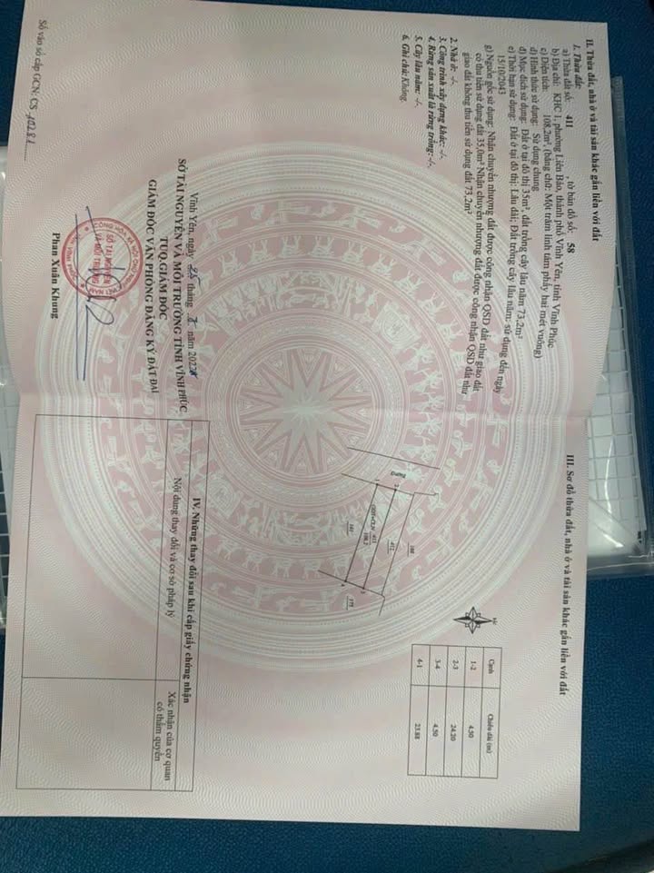 Đất nền 108m² tại đường Lương Văn Can, Vĩnh Yên - Chính chủ, giá 2.4 tỷ