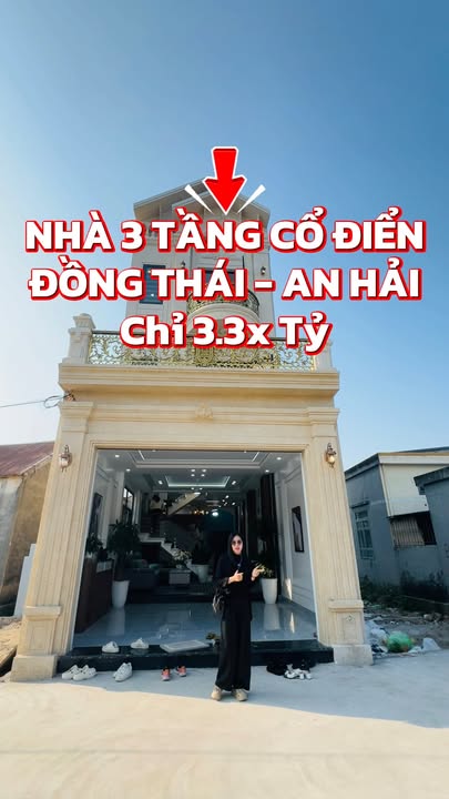 Nhà 3 tầng độc lập tại Kiến Phong, Hải Phòng 77m² giá 3.35 tỷ - Thiết kế hiện đại, ô tô vào tận nhà!