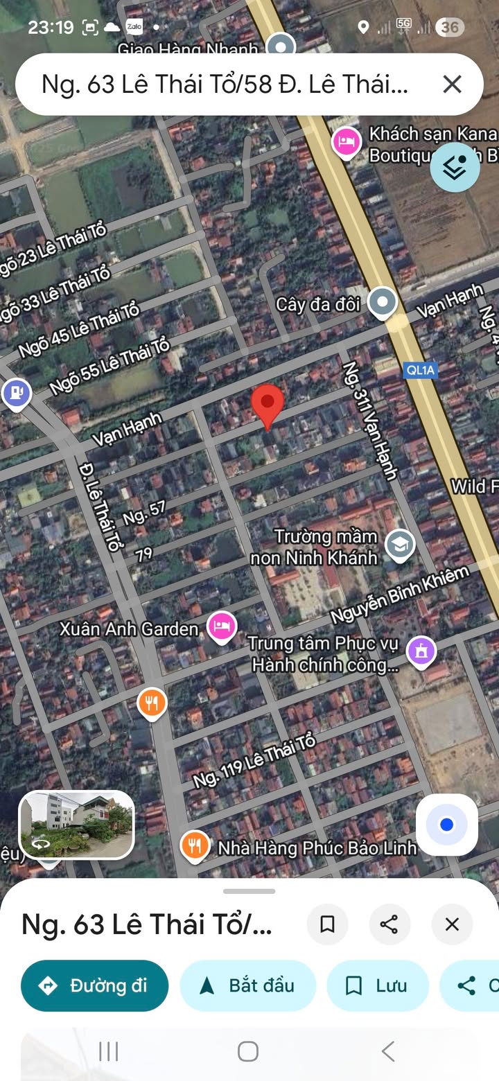 Đất nền 108m² phố Bình Chương, Ninh Khánh - Thích hợp đầu tư sinh lời!