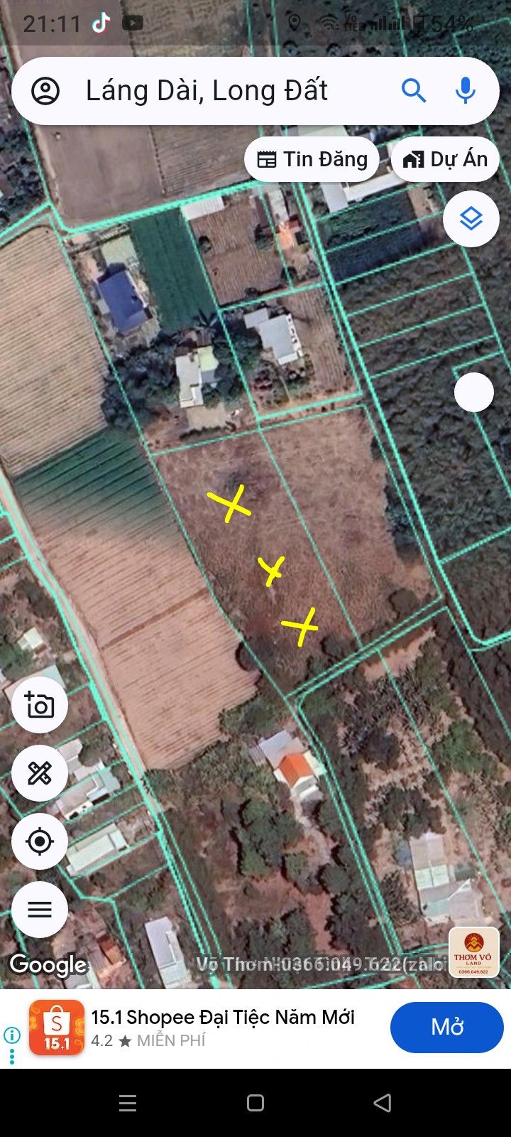 Đất nền 2.556m² tại xã Láng Dài, huyện Long Đất giá chỉ 1 tỷ - Cơ hội đầu tư hấp dẫn!