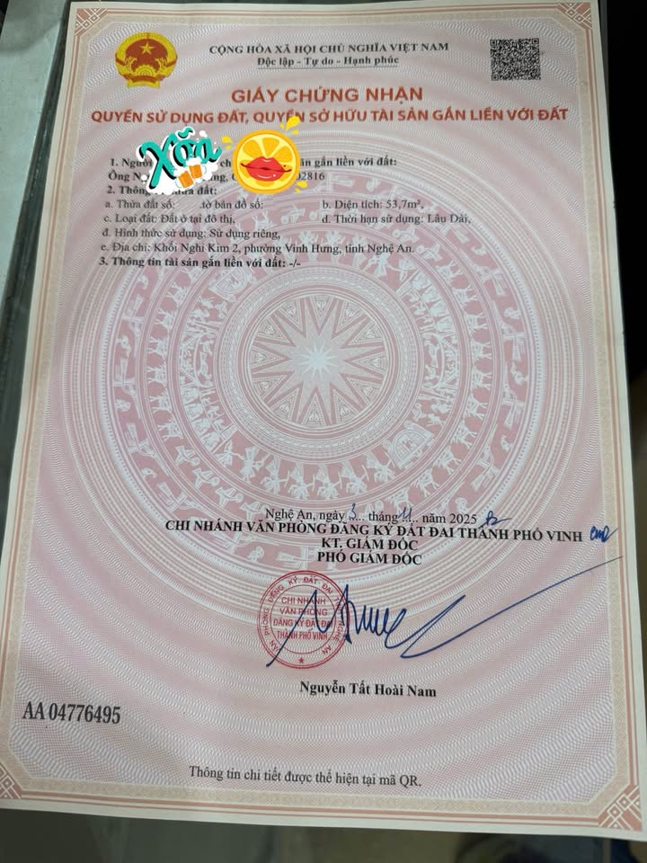 Đất nền Khối 2 Nghi Kim Vinh 54m² giá 1.55 tỷ - Cơ hội đầu tư hấp dẫn!