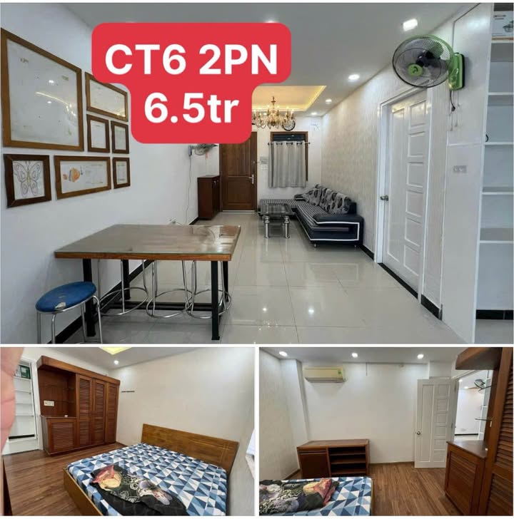 Căn hộ 2PN CT9 Vĩnh Điềm Trung 6.5 triệu - Nội thất đầy đủ, sẵn sàng vào ở!